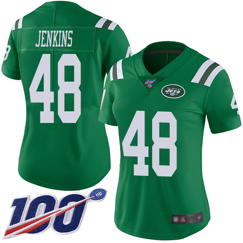 New York Jets Limited Green Women Jordan Jenkins Jersey NFL Football #48 100th Season Rush Vapor Untouchable->women nfl jersey->Women Jersey